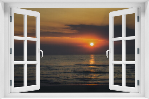 Fototapeta Naklejka Na Ścianę Okno 3D - tramonto sul mare 