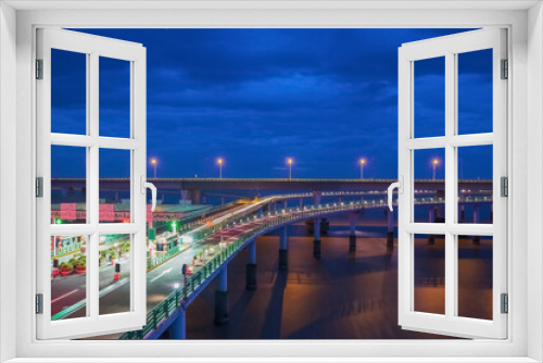 Fototapeta Naklejka Na Ścianę Okno 3D - Hangzhou Bay Sea-crossing Bridge and Marine Scenery in China