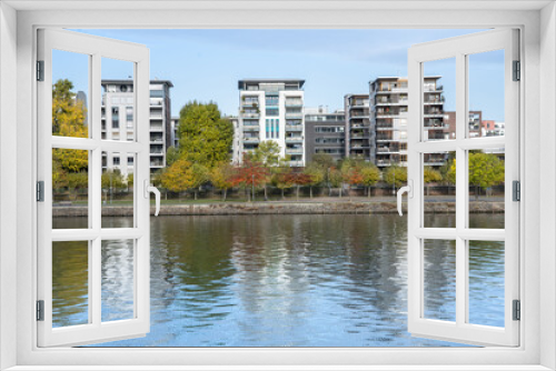 Fototapeta Naklejka Na Ścianę Okno 3D - Luxury residential area Osthafen, Frankfurt, Germany
