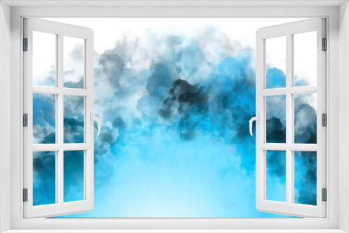 Fototapeta Naklejka Na Ścianę Okno 3D - Realistic colorful smoke clouds border
