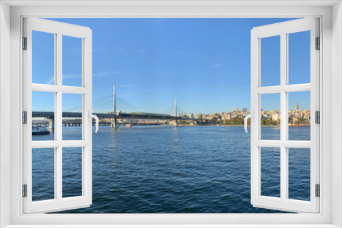 Fototapeta Naklejka Na Ścianę Okno 3D - Golden Horn Bridge in Istanbul, Turkey.