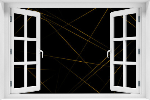 Fototapeta Naklejka Na Ścianę Okno 3D - Abstract black with gold lines, triangles background modern design. Vector illustration EPS 10.