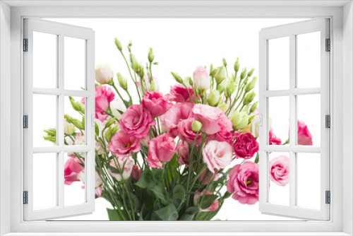 Fototapeta Naklejka Na Ścianę Okno 3D - bouquet of  pink eustoma flowers