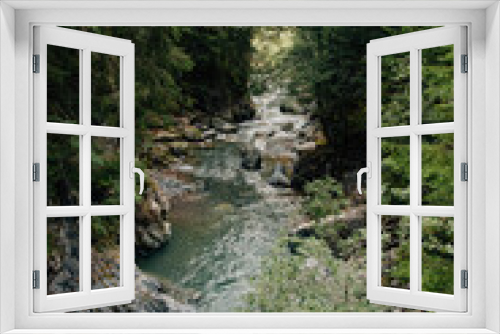 Fototapeta Naklejka Na Ścianę Okno 3D - Picturesque rocky river is flowing through  gorge Zügenschlucht