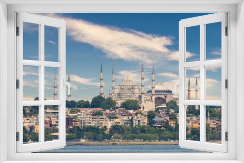 Fototapeta Naklejka Na Ścianę Okno 3D - Sultanahmet And Hagia Sophia Mosques, Istanbul, Turkey (Circa 2011)