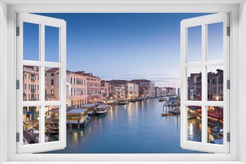 Fototapeta Naklejka Na Ścianę Okno 3D - Grand Canal, Villas and Gondolas, Venice