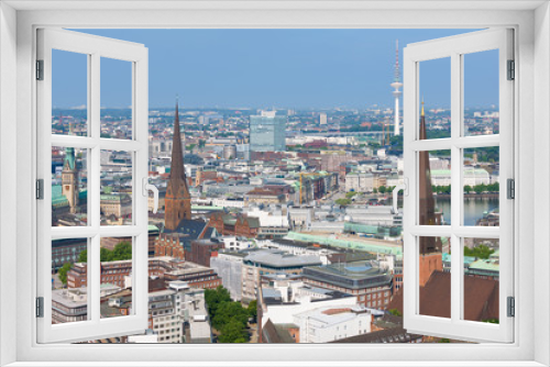 Fototapeta Naklejka Na Ścianę Okno 3D - Summer sunny day in Hamburg