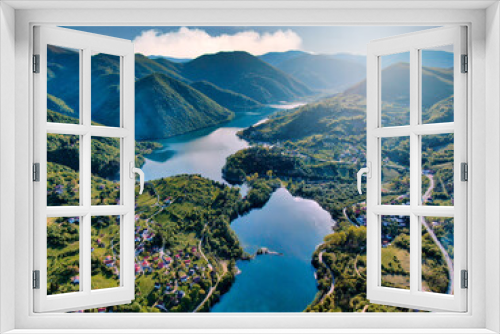 Fototapeta Naklejka Na Ścianę Okno 3D - Pliva lake in Jajce - Bosnia