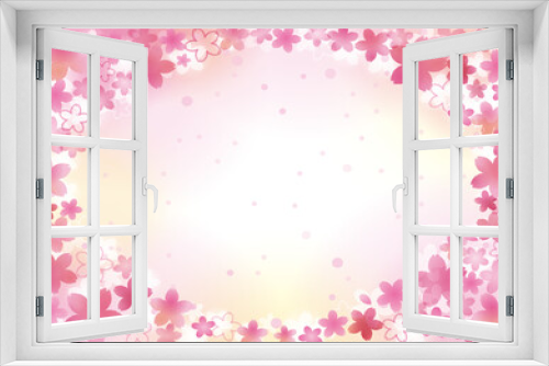Fototapeta Naklejka Na Ścianę Okno 3D - 満開の桜　ピンク