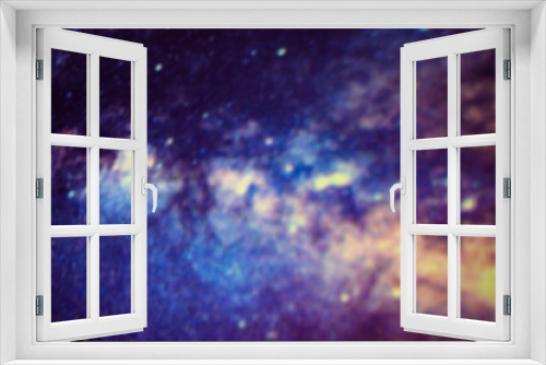 Fototapeta Naklejka Na Ścianę Okno 3D - Out of focus Milky Way starry skies, suitable for backgrounds.