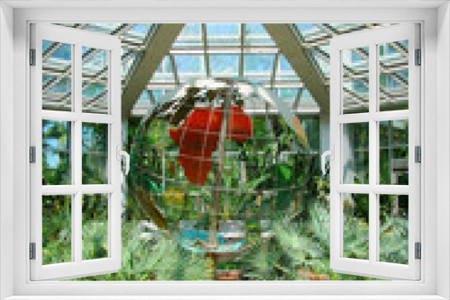 Fototapeta Naklejka Na Ścianę Okno 3D - A globe (planet maket) in Palmen Garten, Frankfurt am Main, Hess