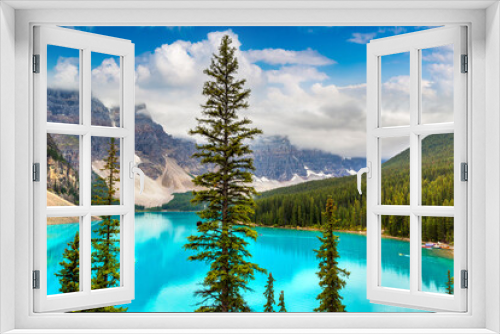 Fototapeta Naklejka Na Ścianę Okno 3D - Lake Moraine, Banff National Park