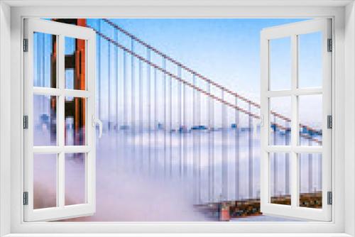 Fototapeta Naklejka Na Ścianę Okno 3D - Golden Gate Bridge im Nebel