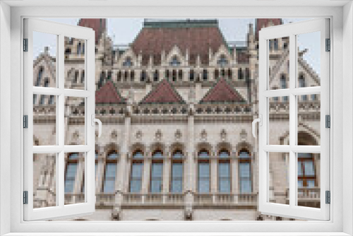 Fototapeta Naklejka Na Ścianę Okno 3D - The Hungarian Parliament building .details on the building