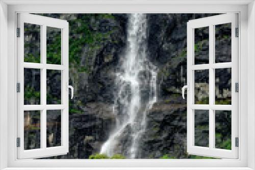 Fototapeta Naklejka Na Ścianę Okno 3D - Travel destination Norway - Waterfall - Jostedalsbreen National Park