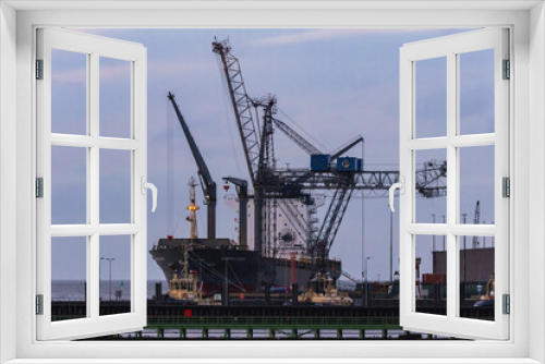 Fototapeta Naklejka Na Ścianę Okno 3D - Schaff am Haven in Bremerhaven