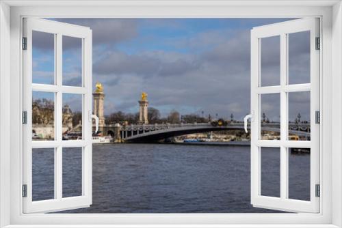 Fototapeta Naklejka Na Ścianę Okno 3D - vue du pont Alexandre 3 à Paris