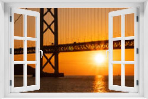 Fototapeta Naklejka Na Ścianę Okno 3D - 明石海峡大橋と夕景
