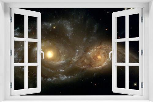 Fototapeta Naklejka Na Ścianę Okno 3D - Deep space and galaxy nebulae, stars outside our solar system, wondering through the cosmos astrononomy, elements of this image are furnished by hubble and nasa
