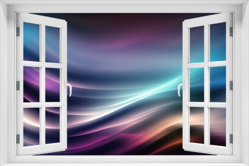 abstract screen saver for the desktop, pleasant colors flow into each other like waves in the style of frosted glass on a black background