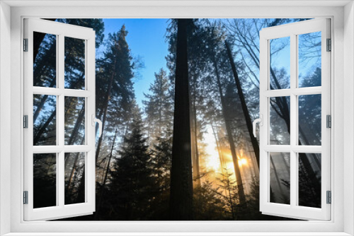 Fototapeta Naklejka Na Ścianę Okno 3D - Sonnenuntergang im Südschwarzwald