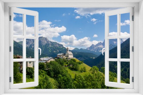 Fototapeta Naklejka Na Ścianę Okno 3D - Spring in Colle Santa Lucia in the heart of the Italian Dolomites