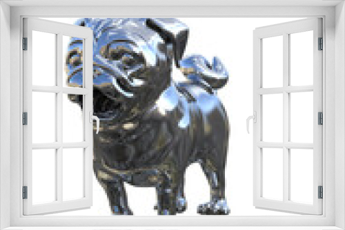 Fototapeta Naklejka Na Ścianę Okno 3D - Silver dog