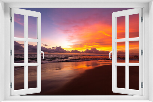 Fototapeta Naklejka Na Ścianę Okno 3D - Sri Lanka zachód słońca ocean