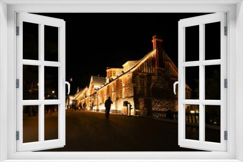 Fototapeta Naklejka Na Ścianę Okno 3D - Night view of The Ridge Christ Church and shopping street in Mall Road Shimla or Simla. Capital of Himachal Pradesh north India Himalayas.	