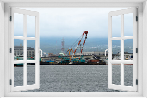 Fototapeta Naklejka Na Ścianę Okno 3D - 北海道函館　港の風景