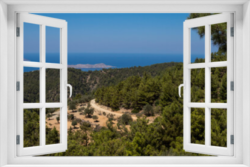 Fototapeta Naklejka Na Ścianę Okno 3D - Mediterranean landscape of island of Rhodes