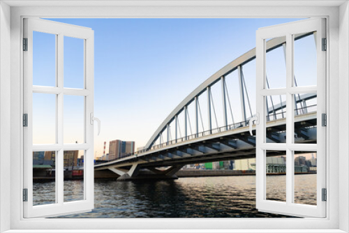 Fototapeta Naklejka Na Ścianę Okno 3D - 東京水辺ライン船上から見た夕景