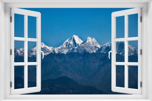 Fototapeta Naklejka Na Ścianę Okno 3D - Beautiful HImalayan Mountain Range Ganesh, Langtang, Everest,  HImal seen from Bhotechaur, Nepal