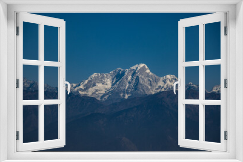 Fototapeta Naklejka Na Ścianę Okno 3D - Beautiful HImalayan Mountain Range Ganesh, Langtang, Everest,  HImal seen from Bhotechaur, Nepal