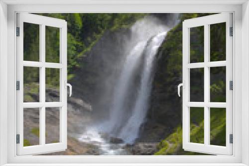 Fototapeta Naklejka Na Ścianę Okno 3D - waterfall in forest, Sixt-Fer-A-Cheval, Alps, France
