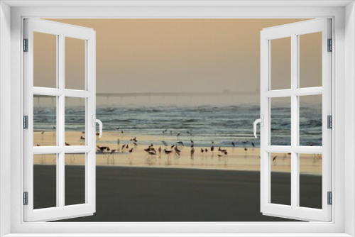 Fototapeta Naklejka Na Ścianę Okno 3D - Nascer do sol na praia