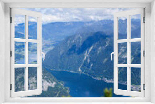 Fototapeta Naklejka Na Ścianę Okno 3D - Beautiful mountain lake between high peaks
