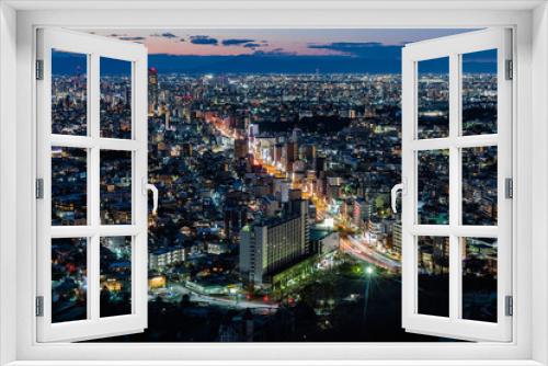 Fototapeta Naklejka Na Ścianę Okno 3D - 夜の街　City of night