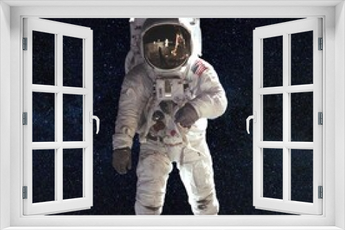 Fototapeta Naklejka Na Ścianę Okno 3D - Astronout, space and fire