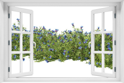 Fototapeta Naklejka Na Ścianę Okno 3D - Flowers and shrubs in the garden on a transparent background.