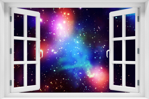 Fototapeta Naklejka Na Ścianę Okno 3D - Beautiful colored space nebula. Elements of this image furnished by NASA