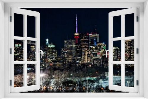 Fototapeta Naklejka Na Ścianę Okno 3D - Toronto Night View 