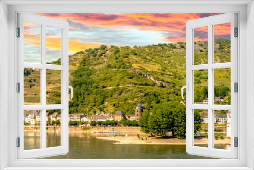 Fototapeta Naklejka Na Ścianę Okno 3D - Sankt Goar, Kaub, Mittelrheintal, Deutschland 