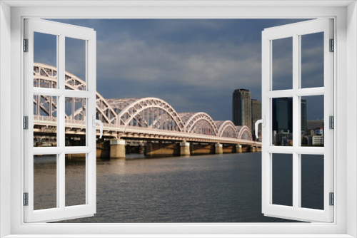 Fototapeta Naklejka Na Ścianę Okno 3D - Osaka Yodogawa river-1