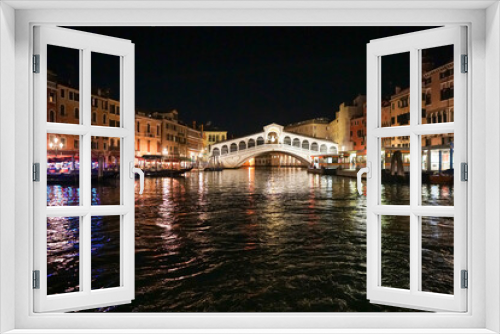 Fototapeta Naklejka Na Ścianę Okno 3D - Venice Veneto Ialy on January 10, 2022 night Grand Canal