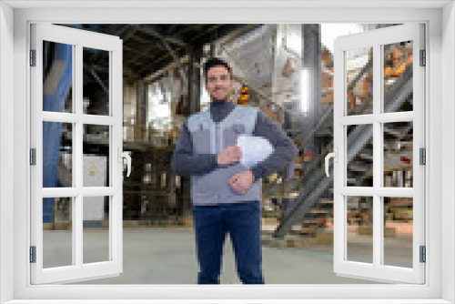 portrait of factory male worker