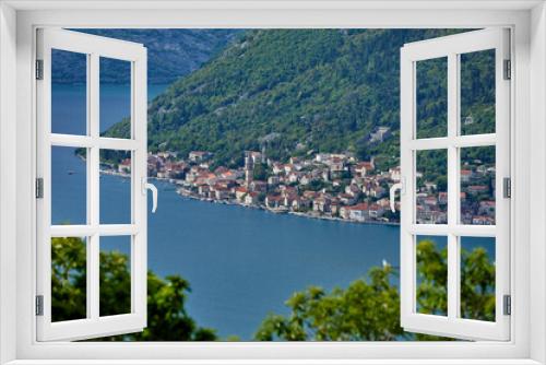 Fototapeta Naklejka Na Ścianę Okno 3D - Summer view of the Bay of Kotor in Montenegro