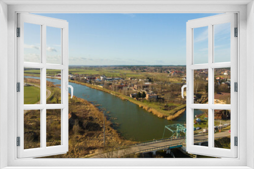 Fototapeta Naklejka Na Ścianę Okno 3D - Most Czterech Pancernych Sztutowo Dron