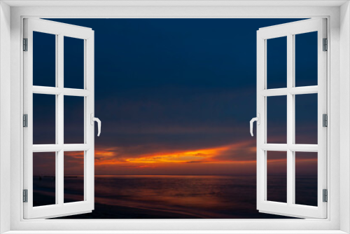 Fototapeta Naklejka Na Ścianę Okno 3D - Zachód słońca na plaży