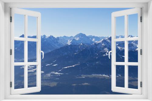 Fototapeta Naklejka Na Ścianę Okno 3D - View from Nordkette mountain, Innsbruck, Tyrol, Austria